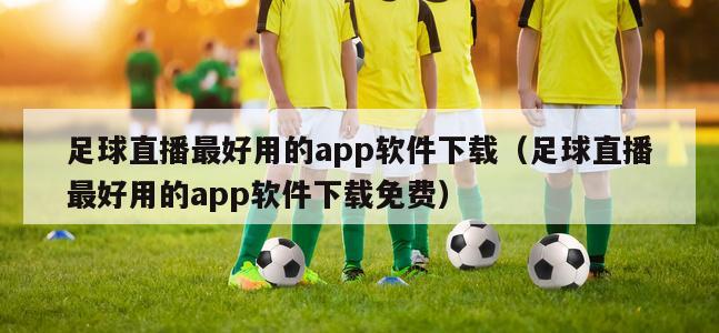 足球直播最好用的app软件下载（足球直播最好用的app软件下载免费）